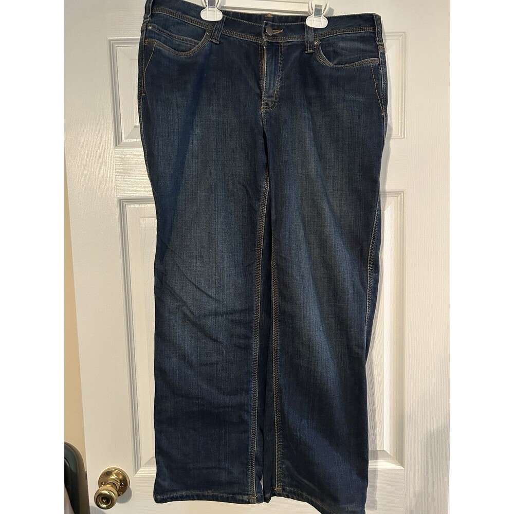 Carhartt Jeans Womens 12 Short Straight Leg Plaid Lined Original Fit jeans - EUC